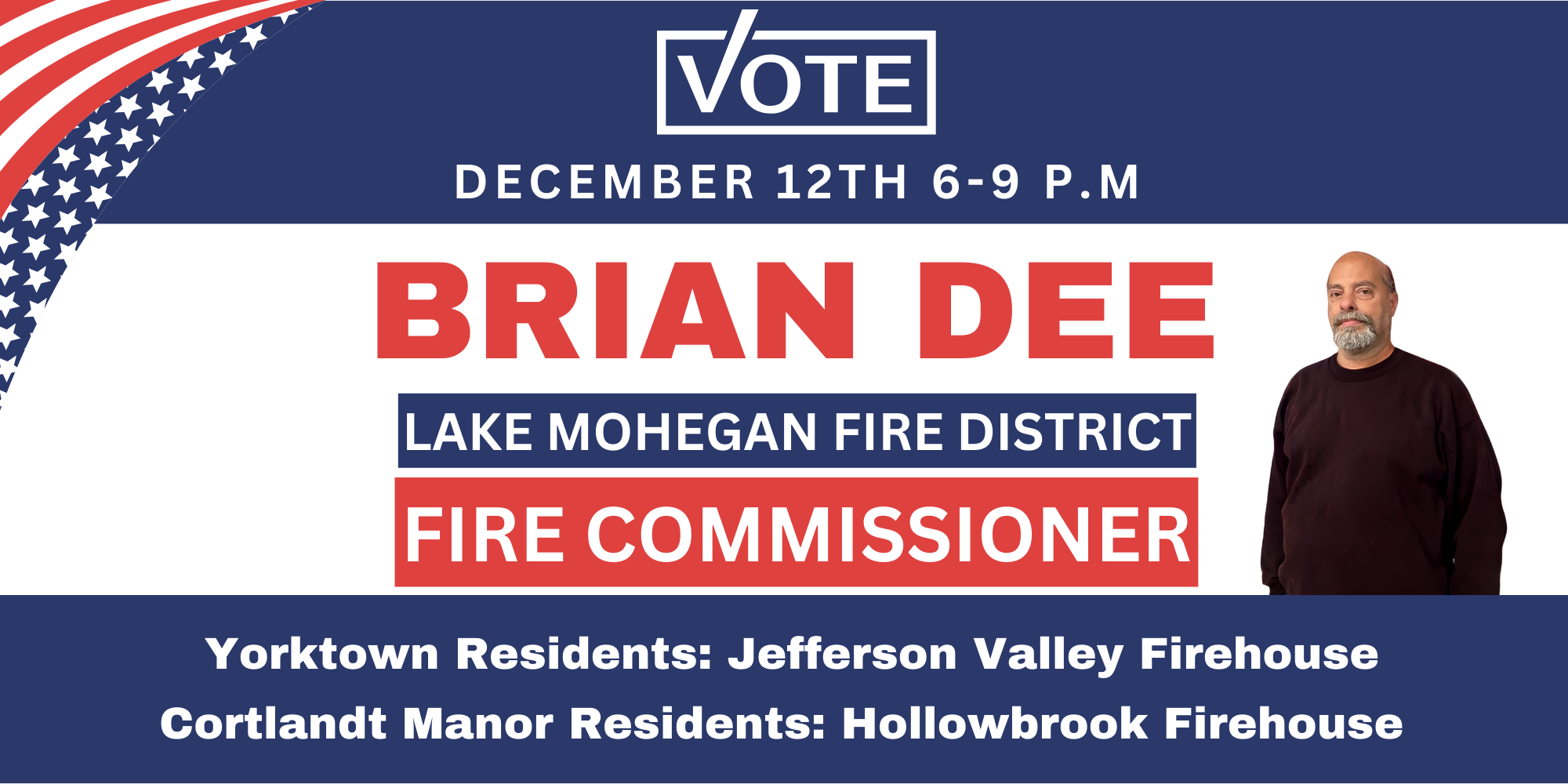 IAFF Local 2956 endorsement logo for Brian Dee in the 2023 Fire Commissioner election.